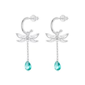 Pendientes con borlas y libélula estilo PANDORA - SCE1699 (imagen para) Pendientes con borlas y libélula estilo PANDORA - SCE1699