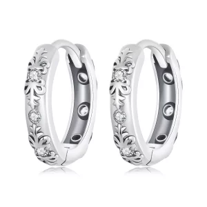 Pendientes con diseño retro estilo PANDORA - SCE1701 (imagen para) Pendientes con diseño retro estilo PANDORA - SCE1701