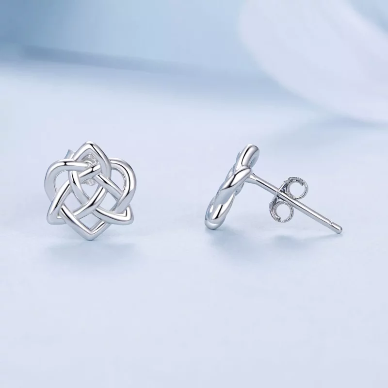 (imagen para) Pendientes con nudo celta estilo PANDORA - BSE958 - Ver 4