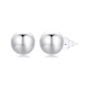 (imagen para) Pendientes de botón con bola mediana estilo PANDORA - SCE1725-M