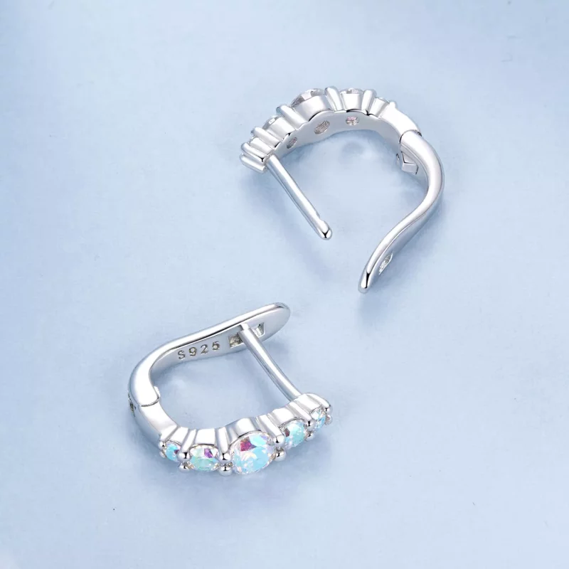 (imagen para) Pendientes de colores estilo PANDORA - BSE960 - Ver 4