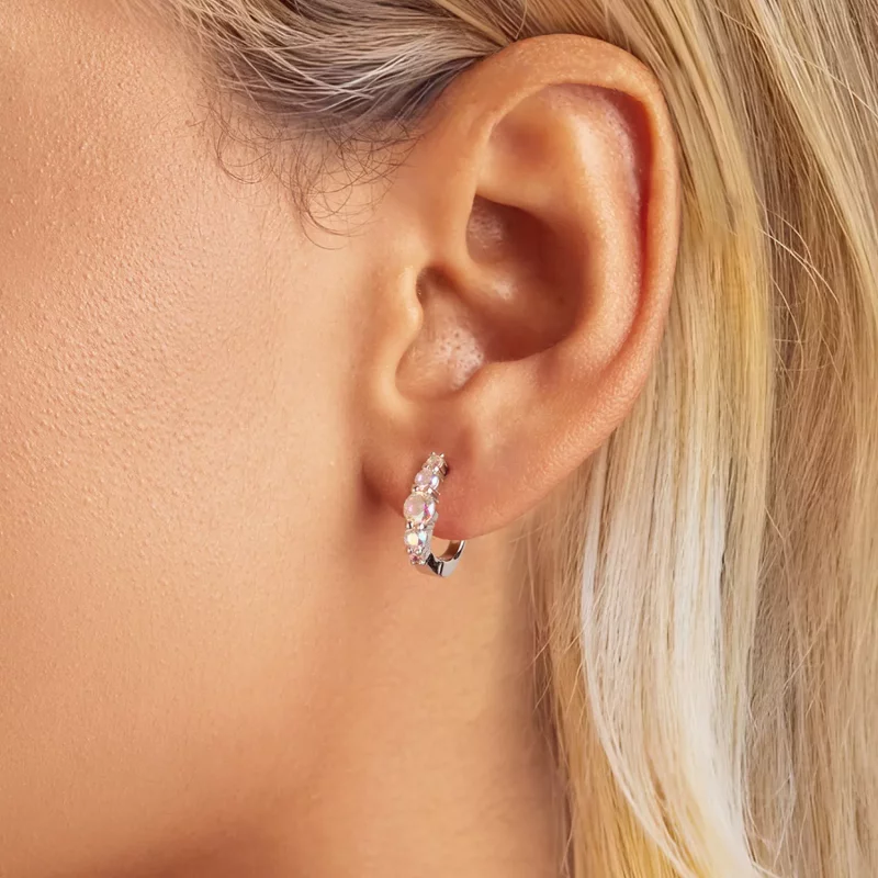 (imagen para) Pendientes de colores estilo PANDORA - BSE960 - Ver 5