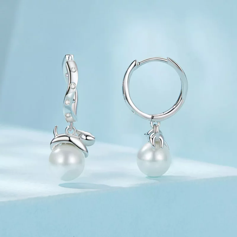 (imagen para) Pendientes de concha de gato estilo PANDORA - SCE1692 - Ver 2