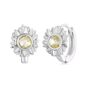 (imagen para) Pendientes de girasol estilo PANDORA - BSE966