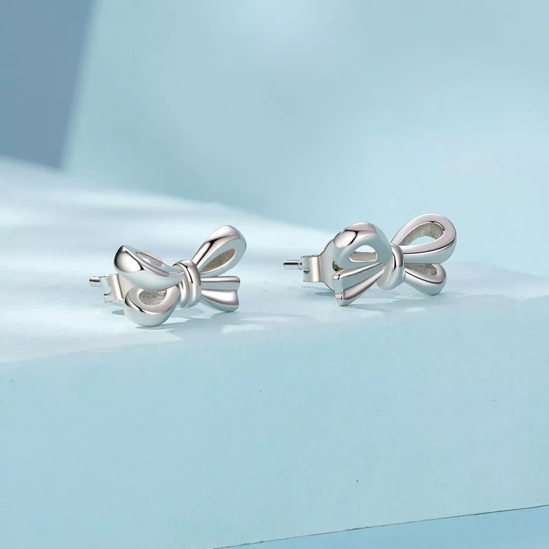 (imagen para) Pendientes de lazo estilo PANDORA - SCE1707 - Ver 2