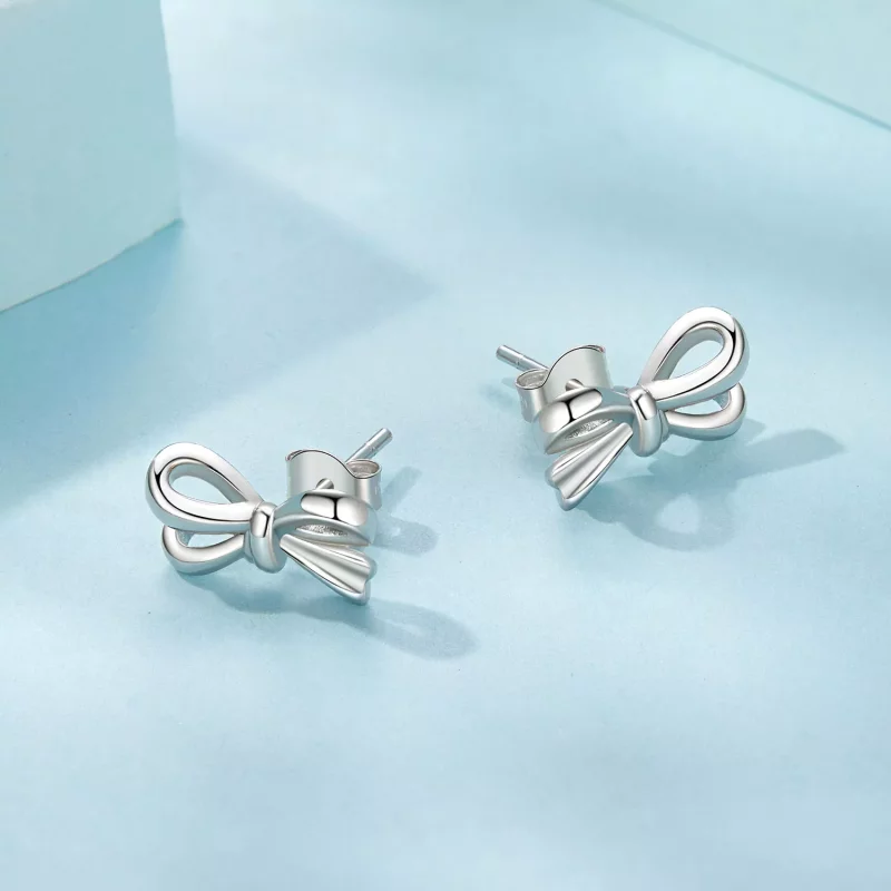 (imagen para) Pendientes de lazo estilo PANDORA - SCE1707 - Ver 3