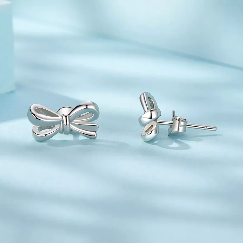 (imagen para) Pendientes de lazo estilo PANDORA - SCE1707 - Ver 4
