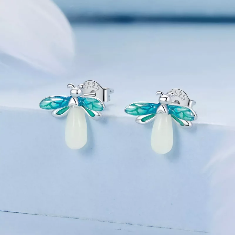 (imagen para) Pendientes de luciérnaga estilo PANDORA - BSE962 - Ver 2