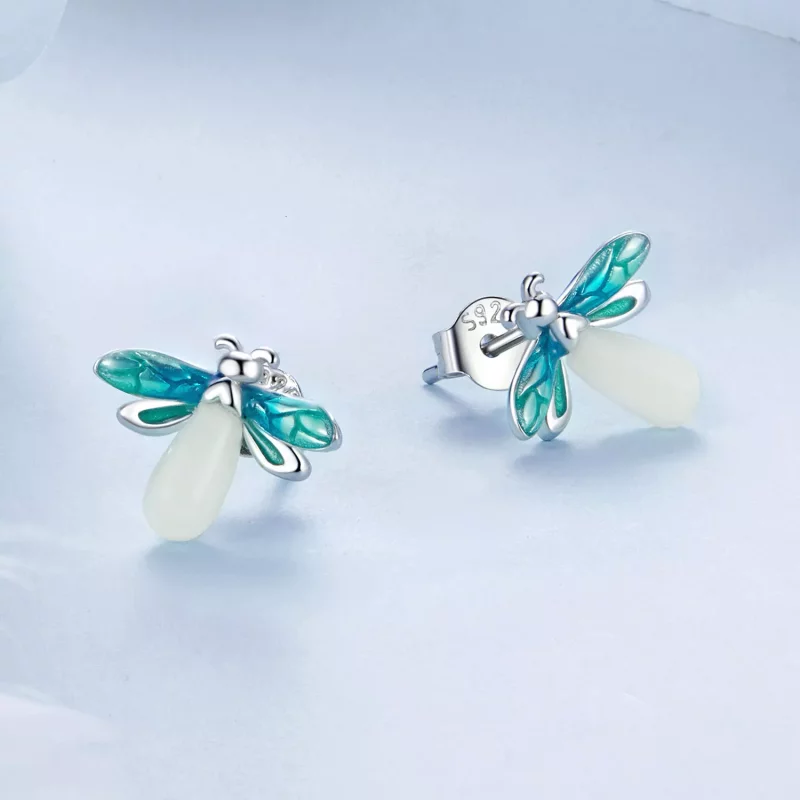 (imagen para) Pendientes de luciérnaga estilo PANDORA - BSE962 - Ver 3