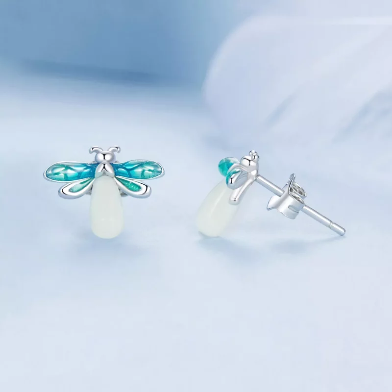 (imagen para) Pendientes de luciérnaga estilo PANDORA - BSE962 - Ver 4
