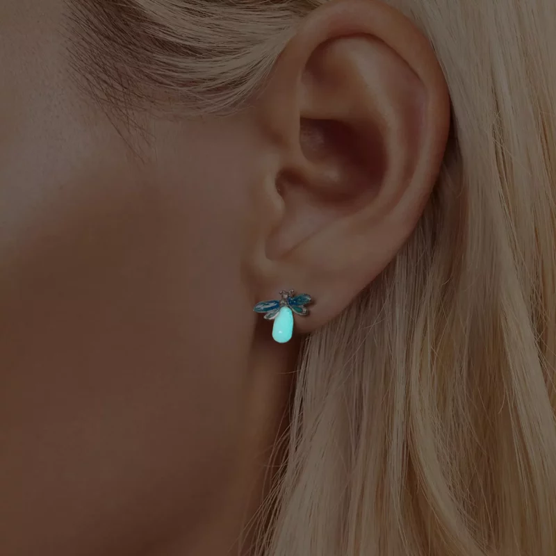 (imagen para) Pendientes de luciérnaga estilo PANDORA - BSE962 - Ver 8