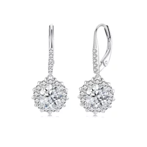 (imagen para) Pendientes de moissanita brillante de 1 ct estilo PANDORA (dos certificados) - MSE046