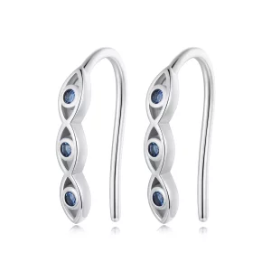 (imagen para) Pendientes de ojo de diablo estilo PANDORA - SCE1695