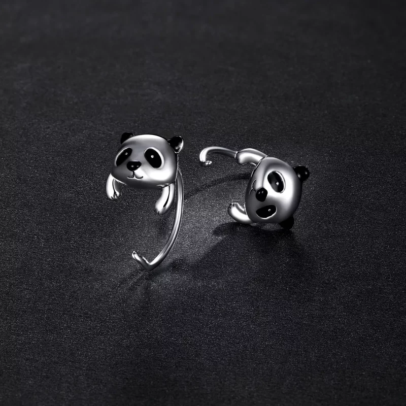 (imagen para) Pendientes estilo PANDORA con forma de mini panda - BSE568 - Ver 5