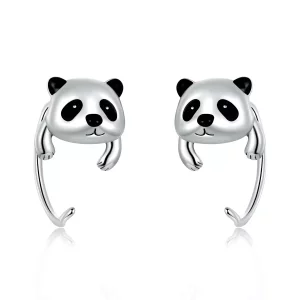 (imagen para) Pendientes estilo PANDORA con forma de mini panda - BSE568