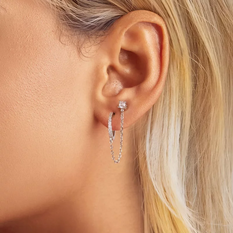 (imagen para) Pendientes exquisitos estilo PANDORA - SCE1678-A - Ver 5