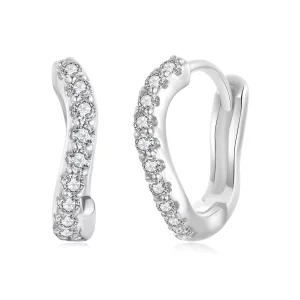 (imagen para) Pendientes ondulados estilo PANDORA - BSE959