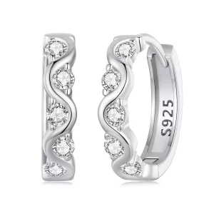 (imagen para) Pendientes ondulados estilo PANDORA - BSE963