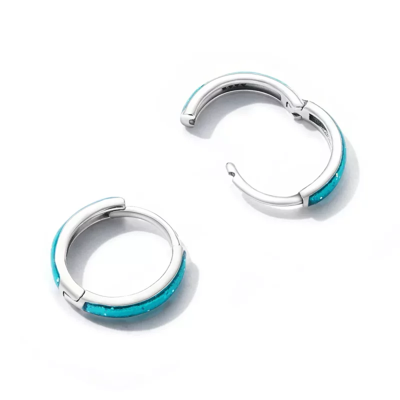 (imagen para) Pendientes sencillos estilo PANDORA - BSE603 - Ver 4