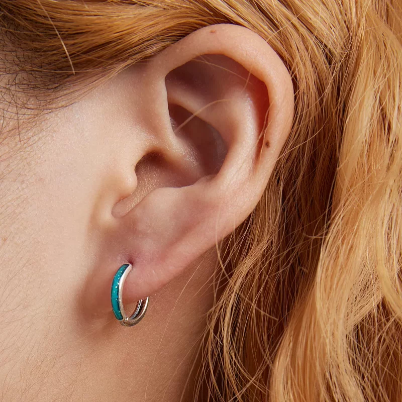 (imagen para) Pendientes sencillos estilo PANDORA - BSE603 - Ver 7
