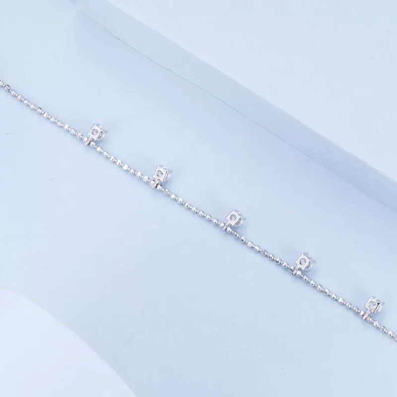 (imagen para) Pulsera fina con circonitas brillantes estilo PANDORA - BSB156 - Ver 3