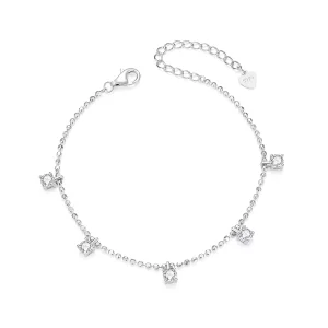 Pulsera fina con circonitas brillantes estilo PANDORA - BSB156 (imagen para) Pulsera fina con circonitas brillantes estilo PANDORA - BSB156