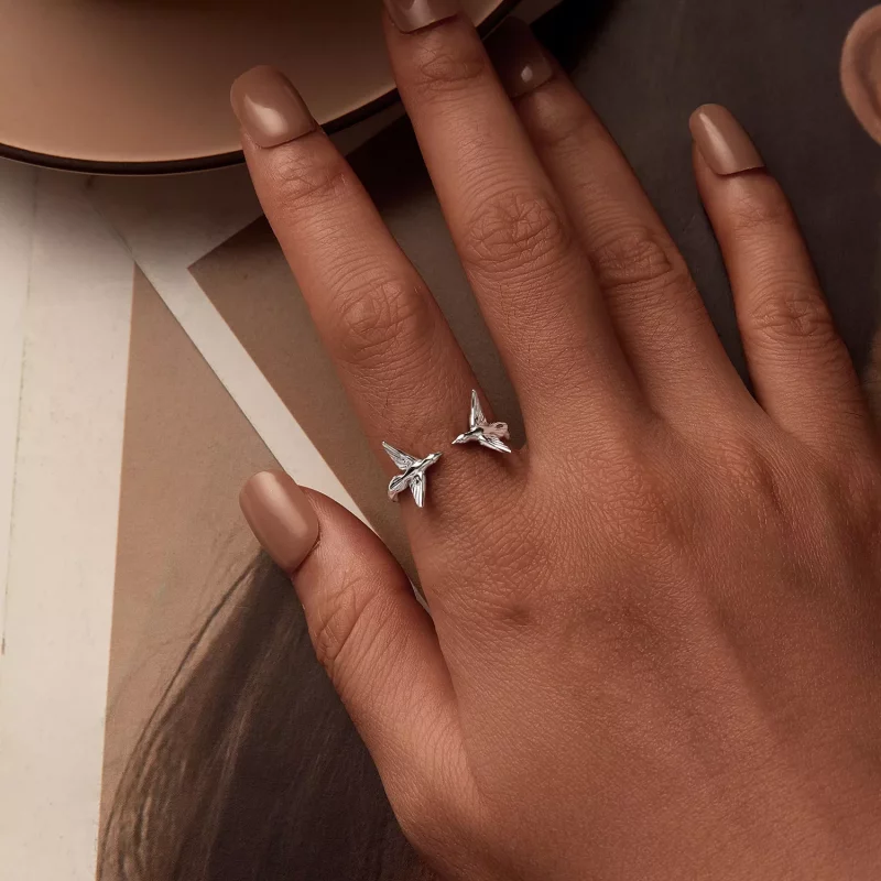 (imagen para) Anillo abierto Asuka estilo PANDORA - SCR1006-E - Ver 6