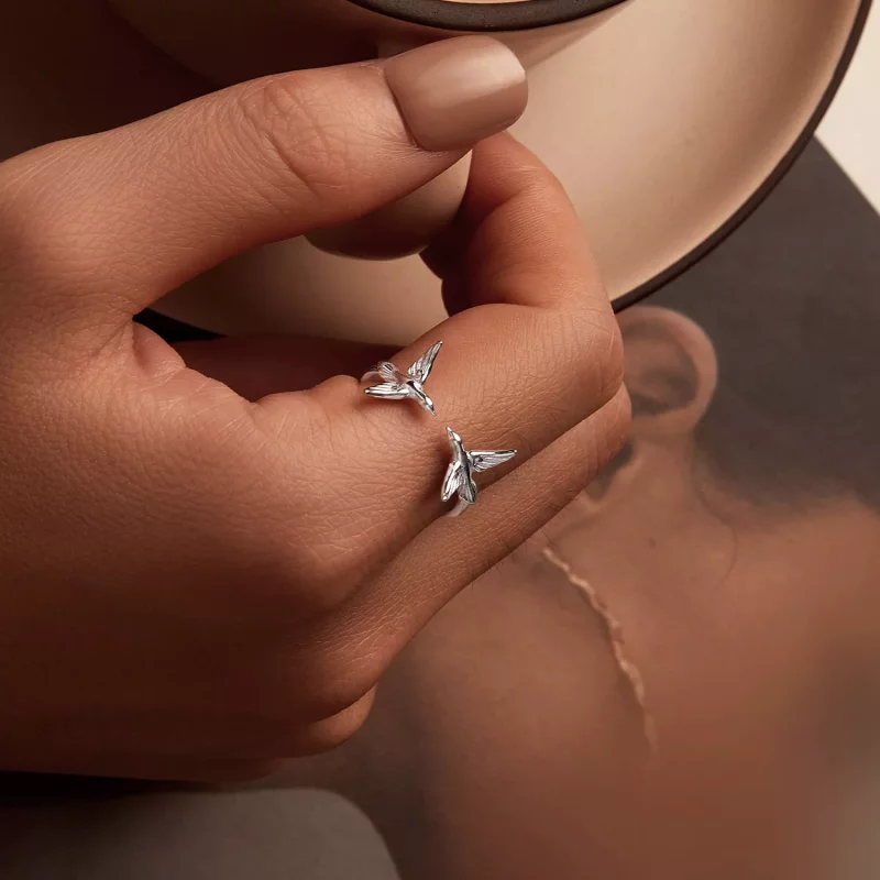 (imagen para) Anillo abierto Asuka estilo PANDORA - SCR1006-E - Ver 7
