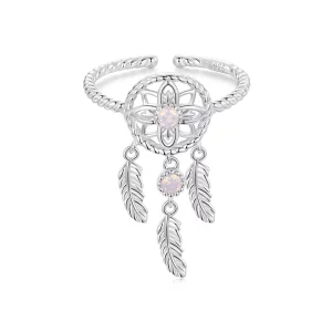 (imagen para) Anillo abierto atrapasueños estilo PANDORA - SCR1022-E