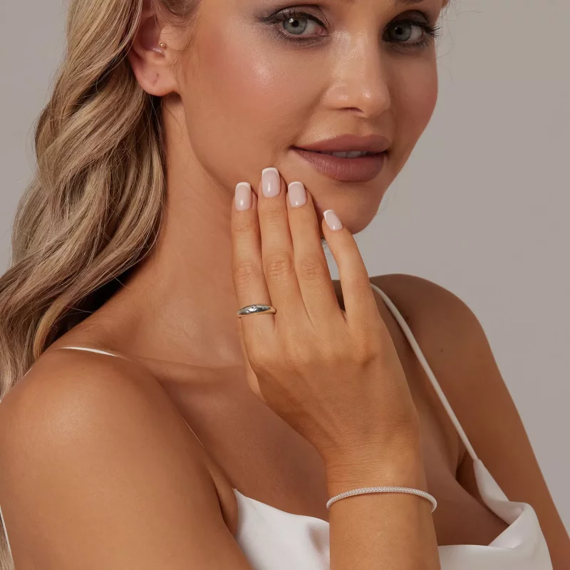 (imagen para) Anillo abierto con estrella estilo PANDORA - BSR547-E - Ver 7