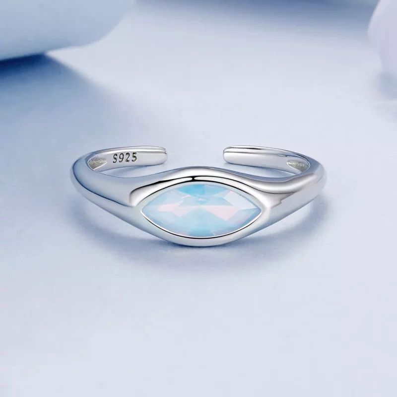 (imagen para) Anillo con sello de ojo del diablo estilo PANDORA - BSR523-E - Ver 3