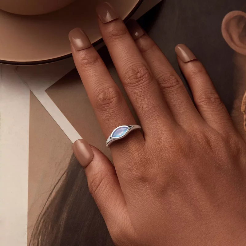 (imagen para) Anillo con sello de ojo del diablo estilo PANDORA - BSR523-E - Ver 6
