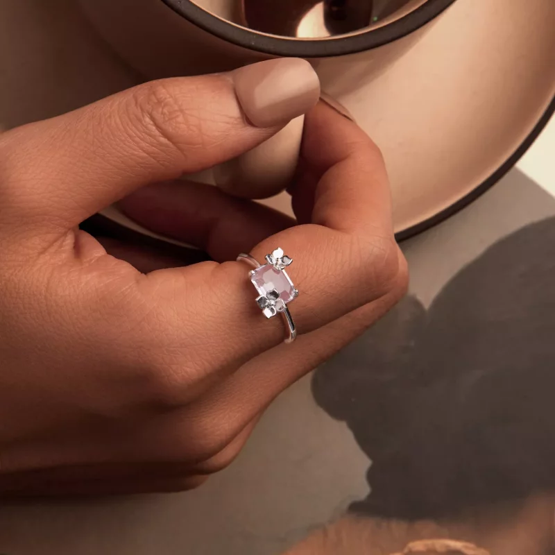 (imagen para) Anillo de flores estilo PANDORA - SCR1012 - Ver 5