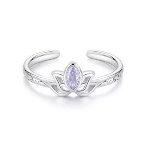Anillo de loto estilo PANDORA - SCR1020-E (imagen para) Anillo de loto estilo PANDORA - SCR1020-E