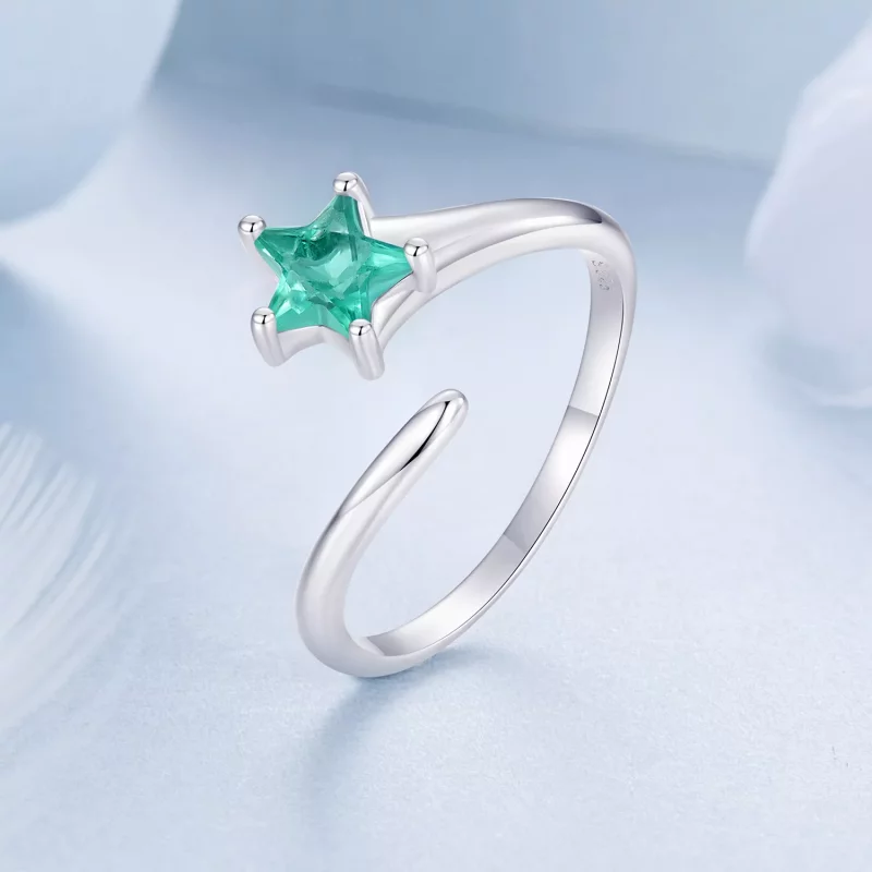 (imagen para) Anillo de meteorito estilo PANDORA - BSR535-E - Ver 2