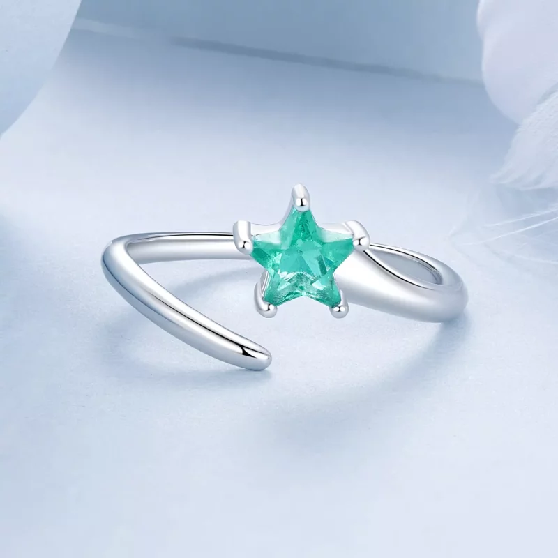 (imagen para) Anillo de meteorito estilo PANDORA - BSR535-E - Ver 3