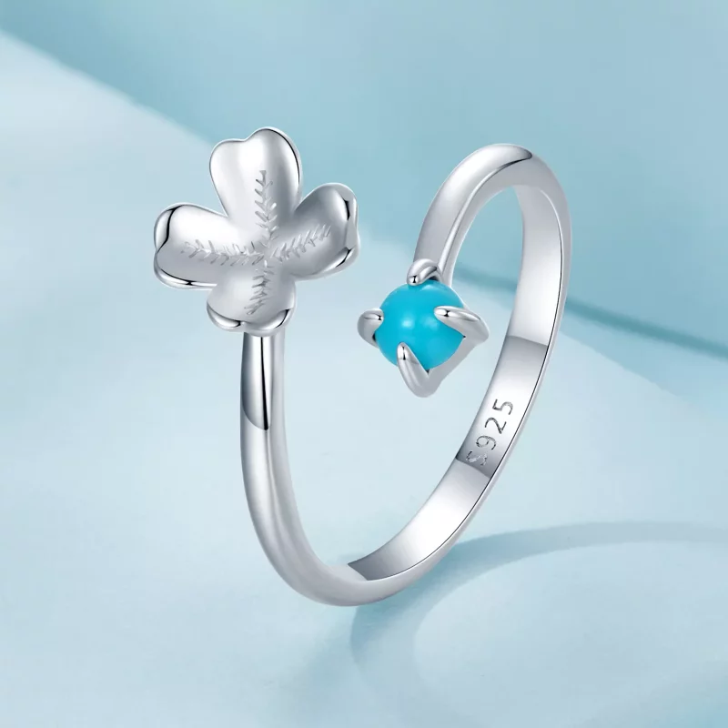 (imagen para) Anillo de trébol de cuatro hojas estilo PANDORA - SCR1023-E - Ver 2