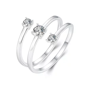 Anillo envolvente brillante estilo PANDORA - BSR532-E (imagen para) Anillo envolvente brillante estilo PANDORA - BSR532-E