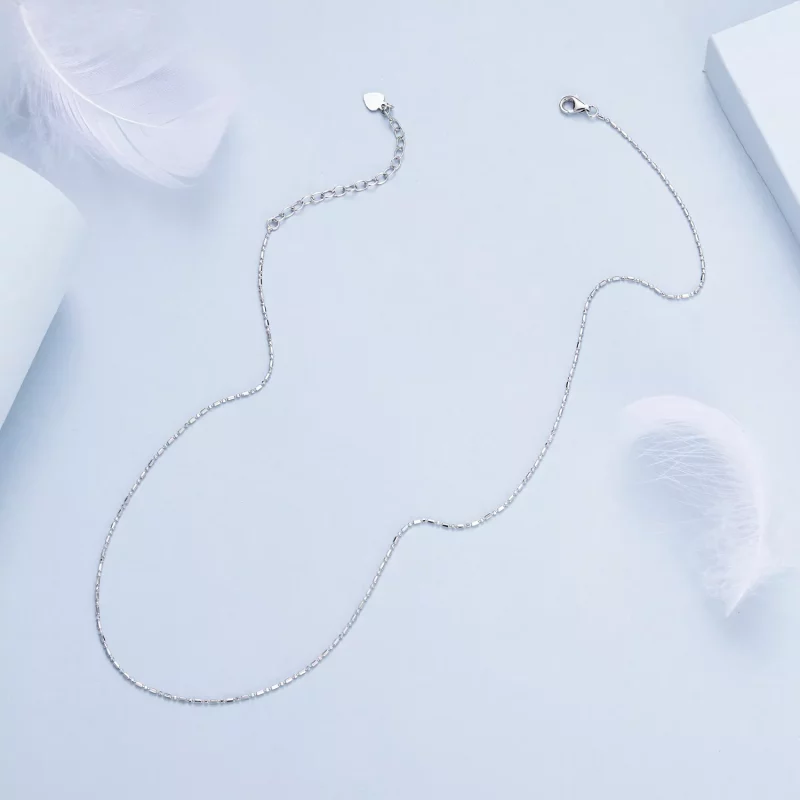 (imagen para) Cadena básica con purpurina fina estilo PANDORA - BSA006 - Ver 3