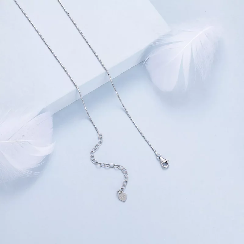 (imagen para) Cadena básica con purpurina fina estilo PANDORA - BSA006 - Ver 4