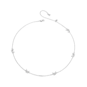 (imagen para) Cadena de clavícula con mariposa pequeña estilo PANDORA - BSN376