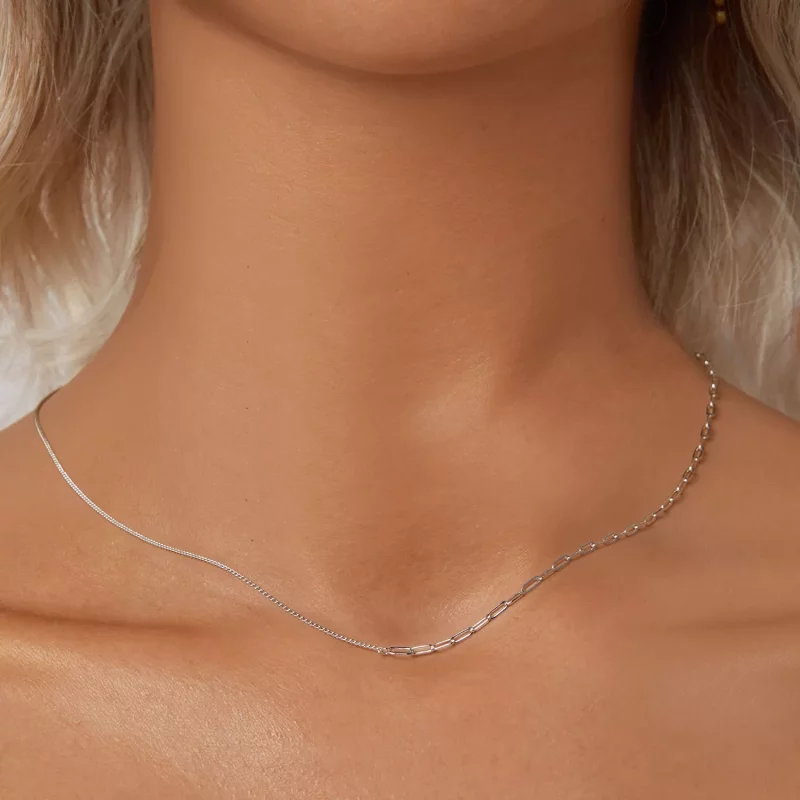 (imagen para) Cadena de moda con empalmes estilo PANDORA - BSA007 - Ver 5