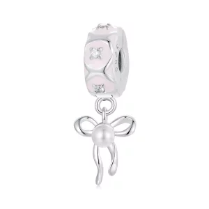 (imagen para) Charm con hebilla de posicionamiento y lazo de ballet estilo PANDORA - SCC2763