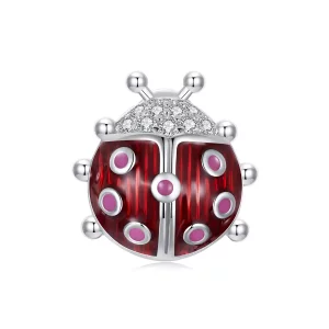(imagen para) Charm estilo PANDORA con forma de mariquita que brilla en la oscuridad - SCC2735