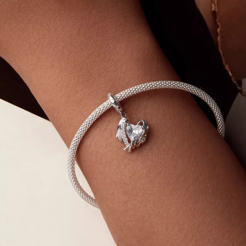 (imagen para) Colgante con alas de amor para el Día de la Madre estilo PANDORA - BSC1001 - Ver 6