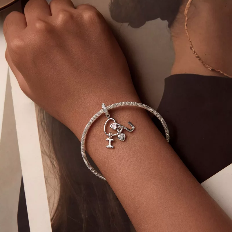 (imagen para) Colgante con letra de amor de San Valentín estilo PANDORA - BSC972 - Ver 5