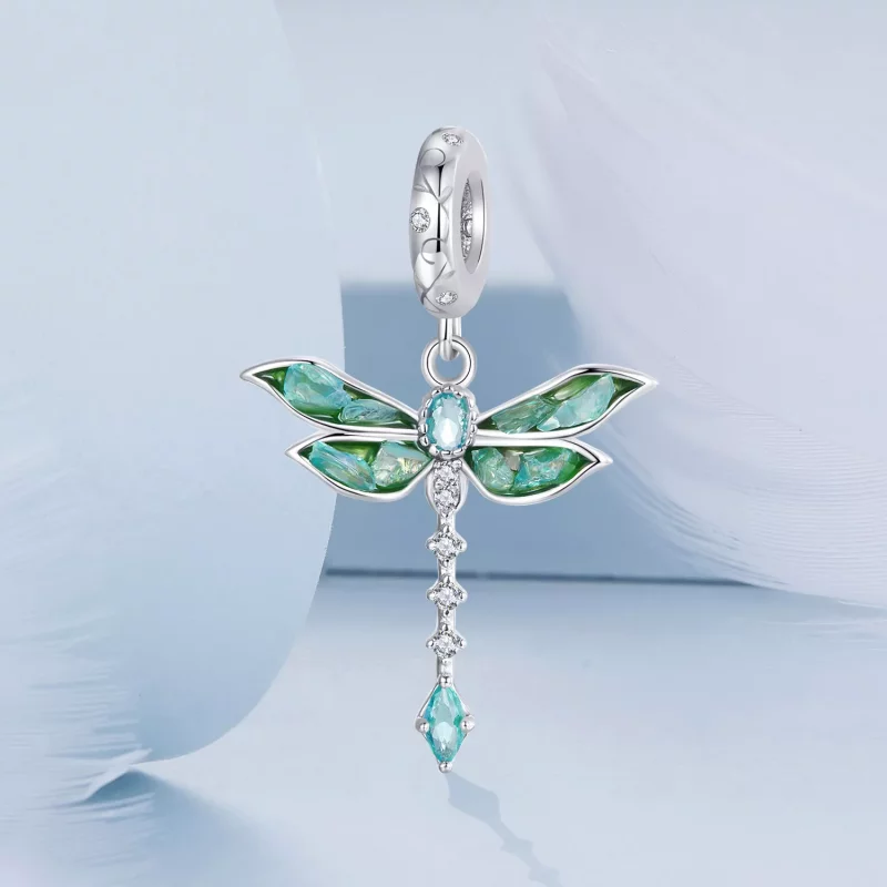 (imagen para) Colgante de libélula verde estilo PANDORA - BSC983 - Ver 2