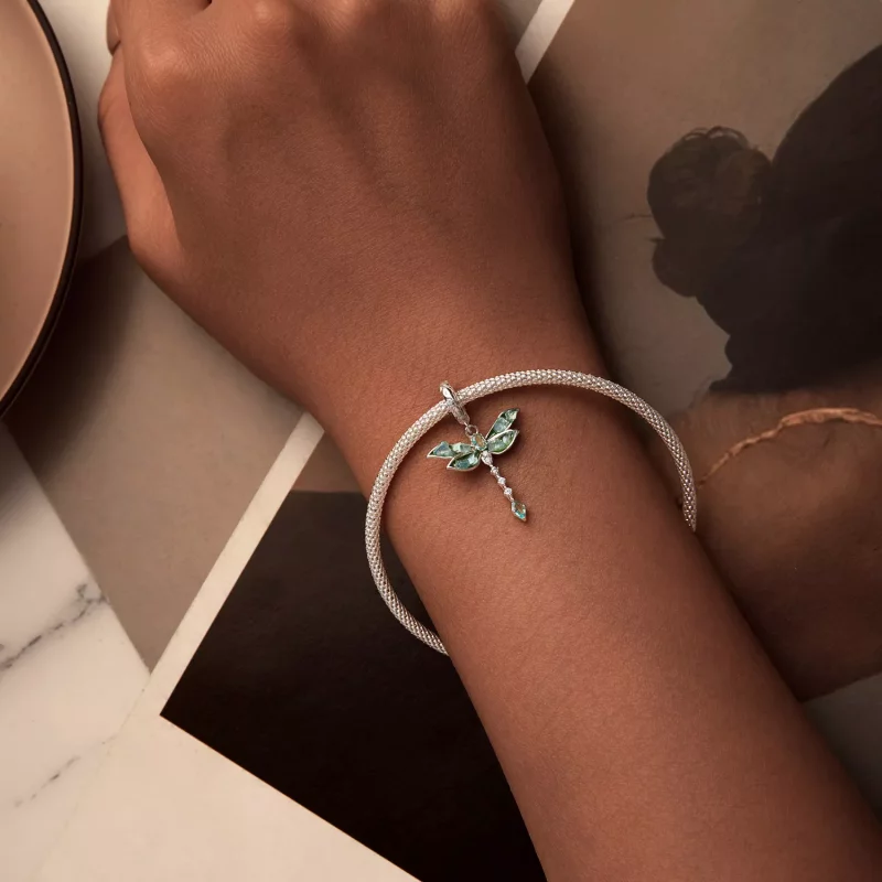 (imagen para) Colgante de libélula verde estilo PANDORA - BSC983 - Ver 5