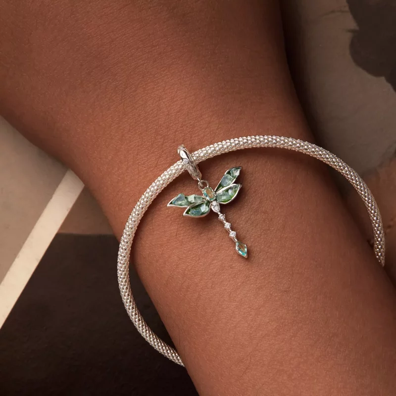 (imagen para) Colgante de libélula verde estilo PANDORA - BSC983 - Ver 6