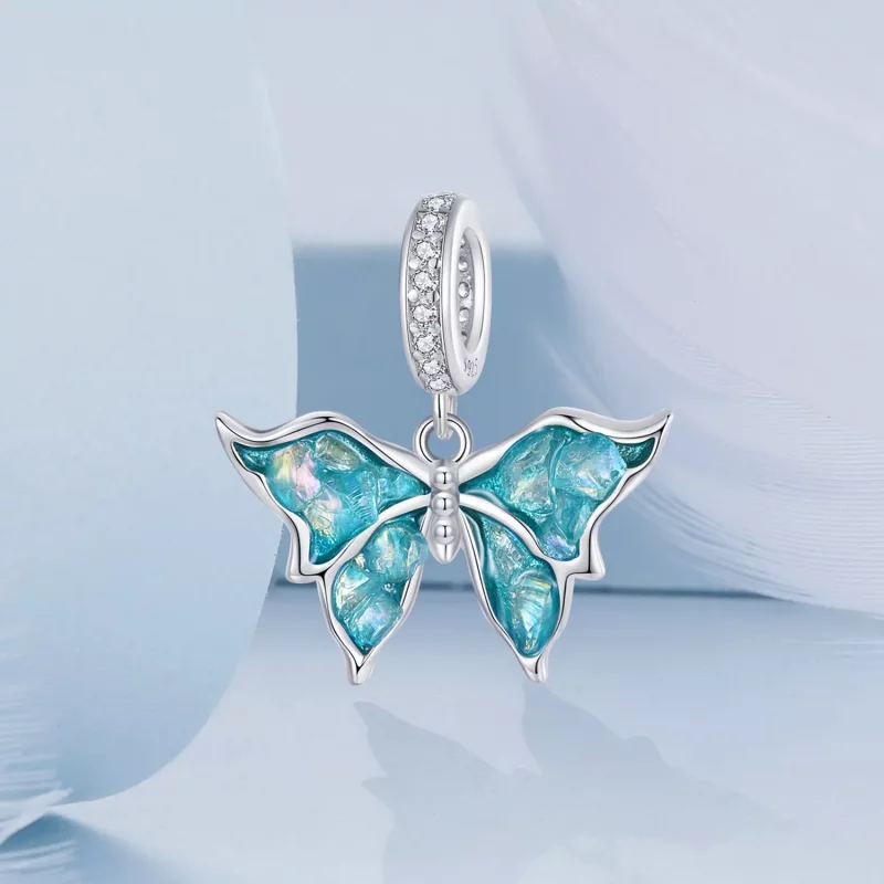 (imagen para) Colgante de morfo azul estilo PANDORA - BSC982 - Ver 2